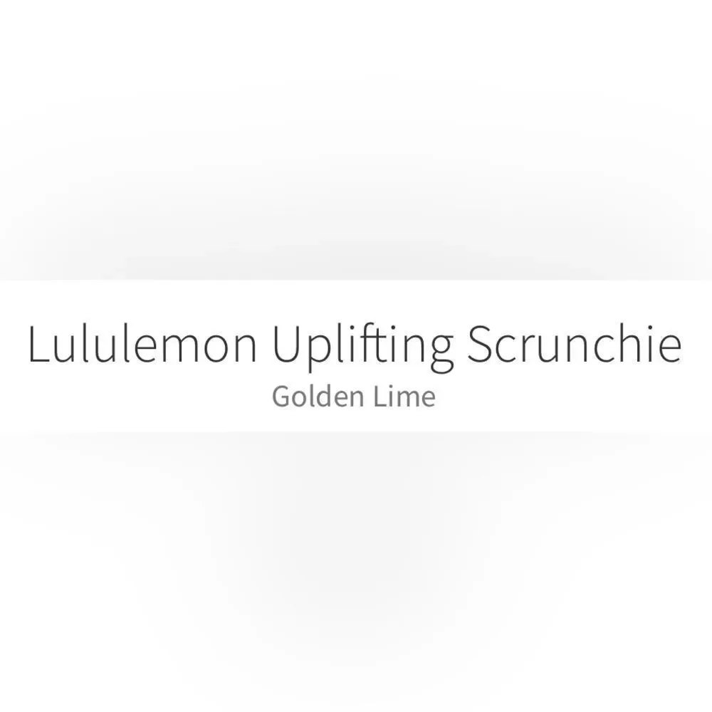 2 Lululemon Uplifting Scrunchies: Yellow Serpentine AND Golden Lime